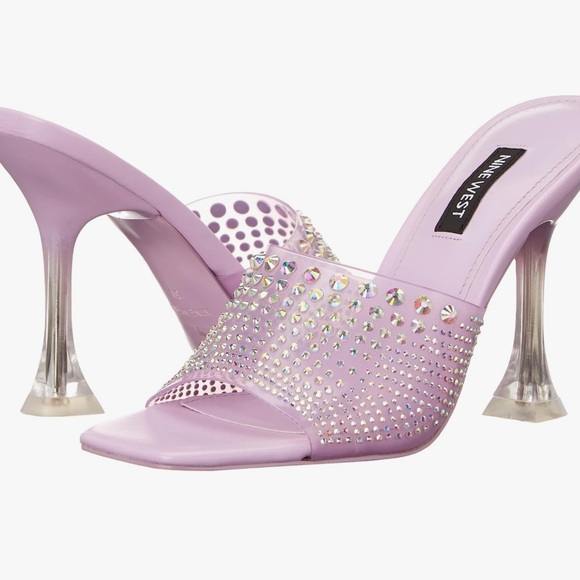 Nine West ZipTip3 Lilac Mule High Heel Sandals  Women’s size 8.5 Brand New - Picture 2 of 8